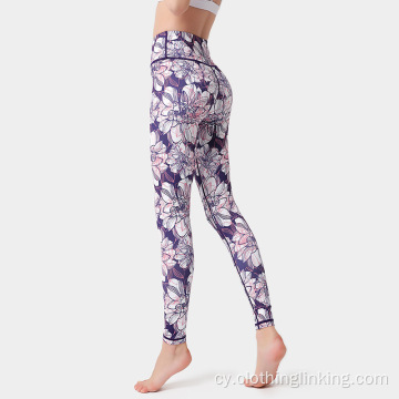 Gwisgoedd Workout Leggings Floral